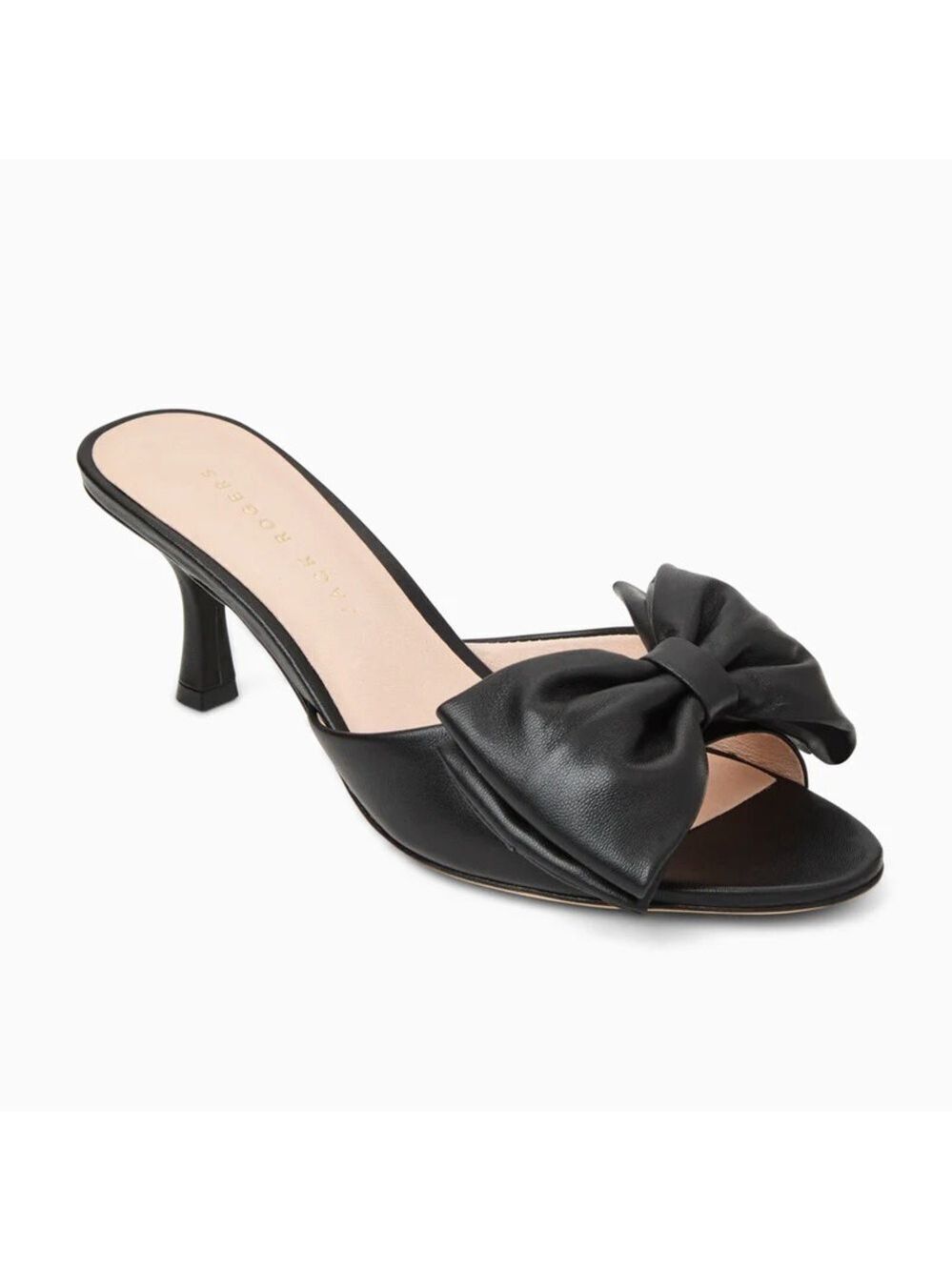 Jack Rogers-Lola Bow Mid Heel sandals black size 8 New in box. - Picture 2 of 16